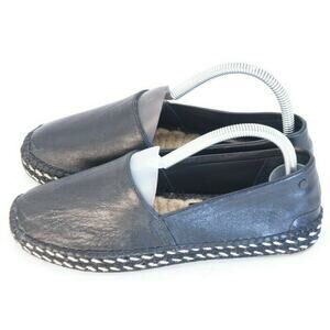 NWOT Rag and Bone 38 8 Espadrille Flats Black Leather